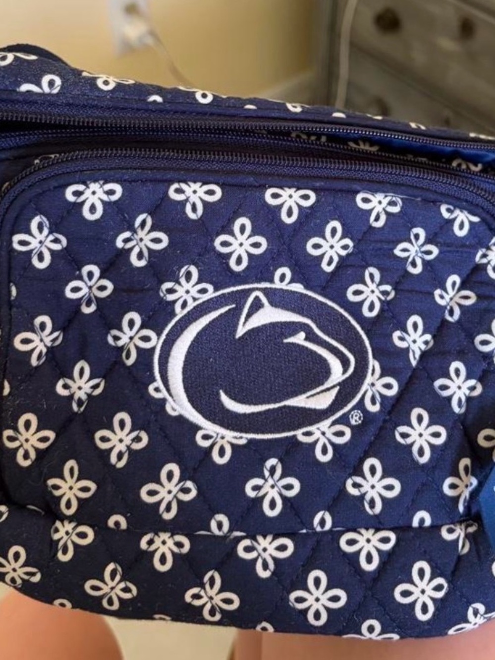 Vera Bradley Penn State Nittany Lions Quilted Hipster Crossbody Bag, Excellent
